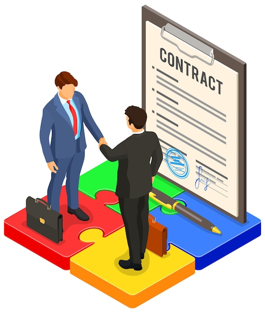 Parceria Apertar de Mão Homens de Negócio B2B