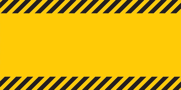 Parede de faixa listrada amarela preta perigo de aviso de estrada listrada industrial listras diagonais pretas amarelas vetor de padrão sem emenda