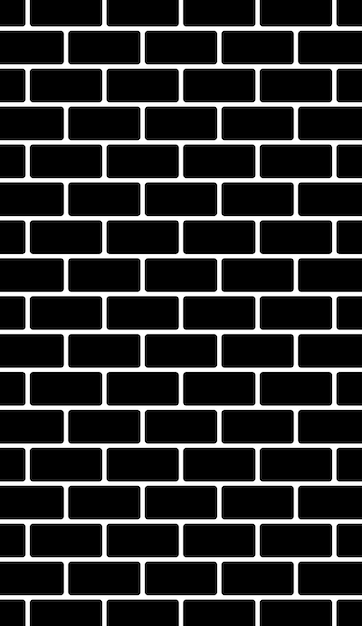 Parede de tijolos pretos e brancos textura sem costura fundo decorativo
