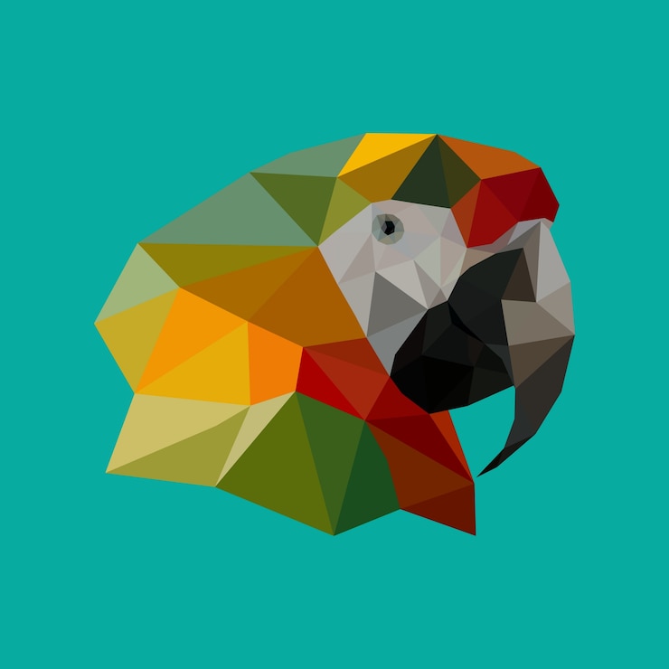 Parrot low poly