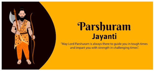 Parshuram jayanti lord parasurama indian hindu festival celebração ilustrações vetoriais