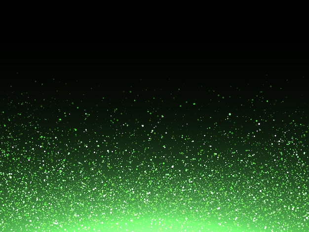 Vetor partículas de confete de glitter verde luz de fundo