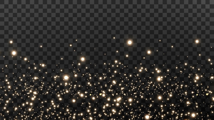 Vetor partículas de poeira estelar mágica e brilhante efeito mágico estrelas douradas
