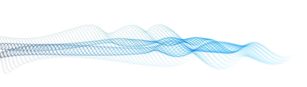 Vetor partículas onda grande fluxo de dados vetor abstrato belo fundo, tecnologia e abstração de ciência, 3d arejado luz misturada cores matriz de pontos voando em movimento ondulado.