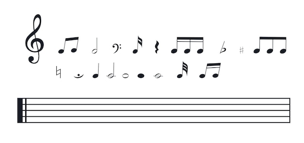 Partitura musical conjunto de notas musicais pauta de notas musicais