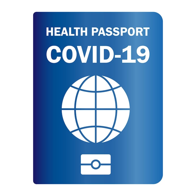 Vetor passaporte de imunidade. passaporte de saúde vacinado. documento em papel para mostrar que uma pessoa foi vacinada com a vacina covid-19. documento em papel de imunidade do coronavírus. vetor