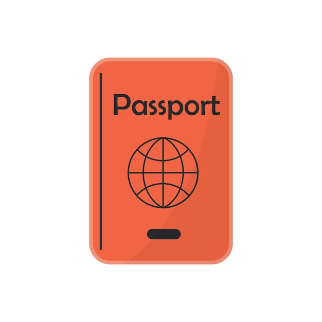 Passaporte vetorial isolado no fundo branco documento para viagem