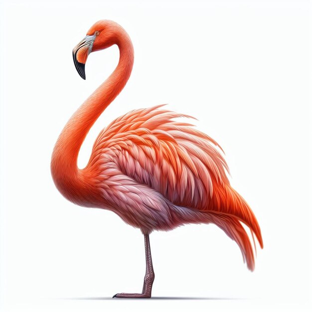 Vetor pássaro animal flamingo rosa vermelha natural bela ilustração de arte vector avatar icon wallpaper pic em