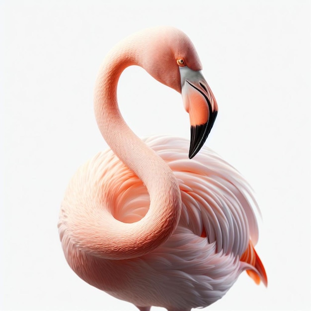 Pássaro animal flamingo rosa vermelha natural bela ilustração de arte vector avatar icon wallpaper pic em