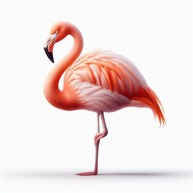 Vetor pássaro animal flamingo rosa vermelha natural bela ilustração de arte vector avatar icon wallpaper pic em