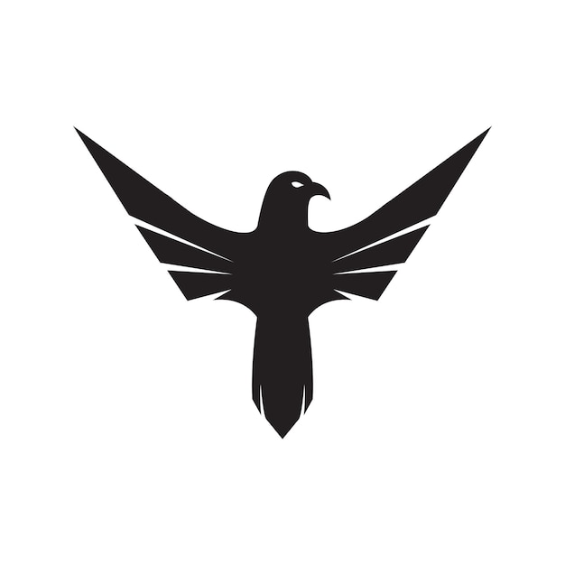 Pássaro isolado falcão voar logotipo design vetor gráfico símbolo ícone sinal ilustração ideia criativa