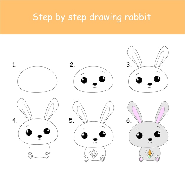 Qualquer pessoa pode desenhar coelhinhos: Tutorial de desenho