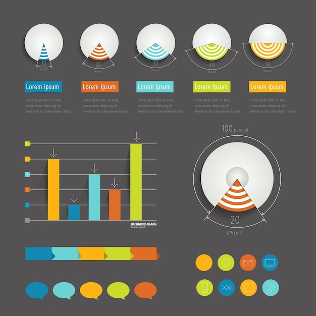 Pasta de infográfico moderno minimalista.