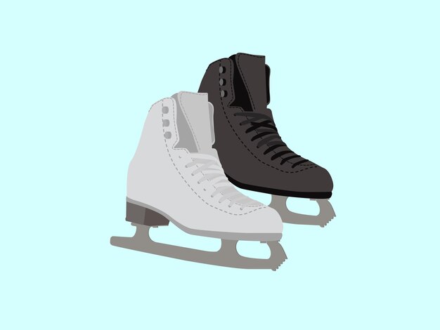 Vetor patins de gelo esporte de figura de rolo