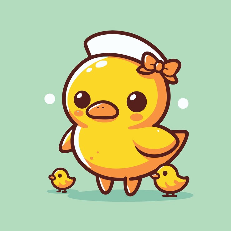 Vetor pato bonito.