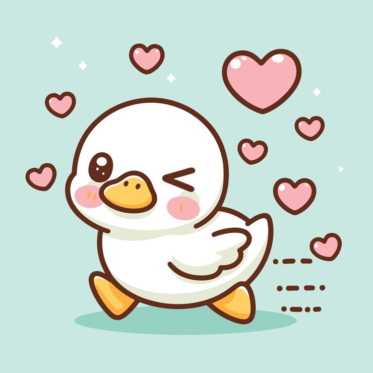 Vetor pato bonito.