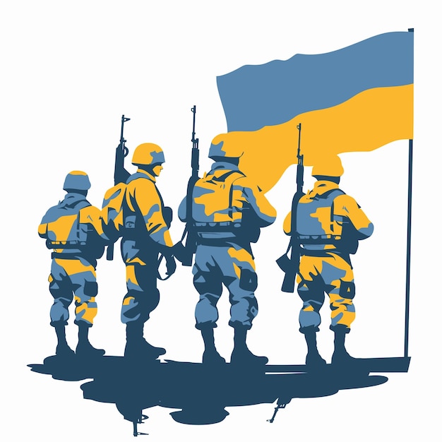 Patriótico_ucraniano_soldados_corajoso_vector