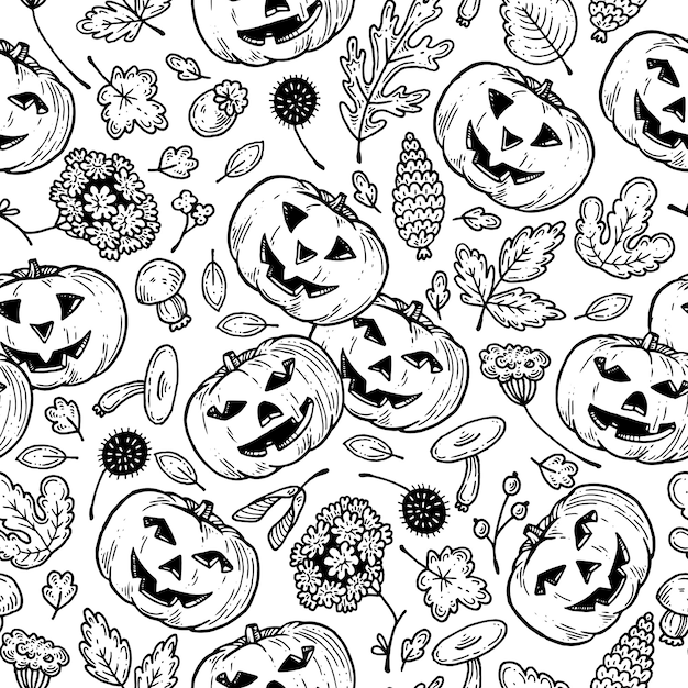 Patten com abóboras para o halloween