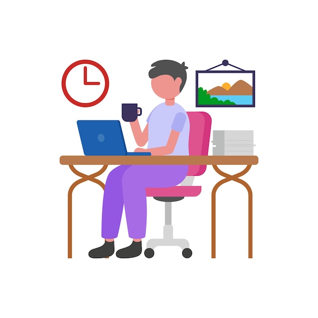 Pausa de café no escritório principal