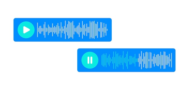 Vetor pausado e reproduzindo mensagem de áudio