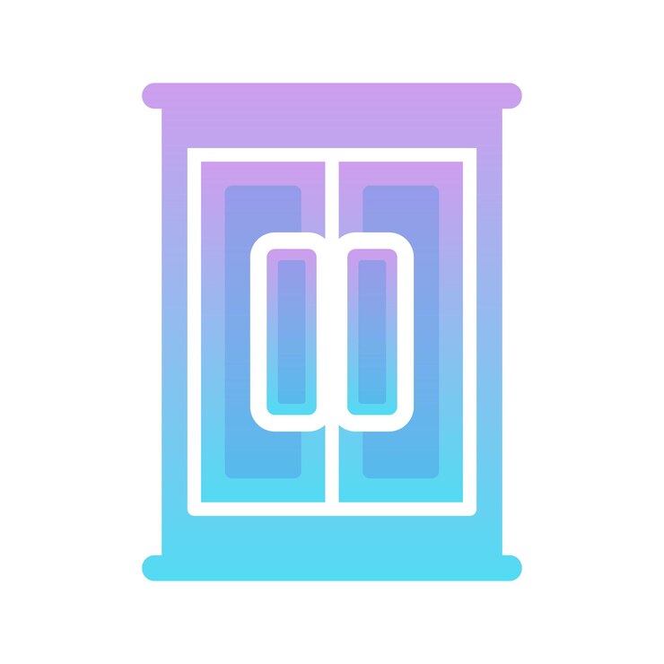 Vetor pausar ícone de modelo de design gradiente de logotipo de móveis