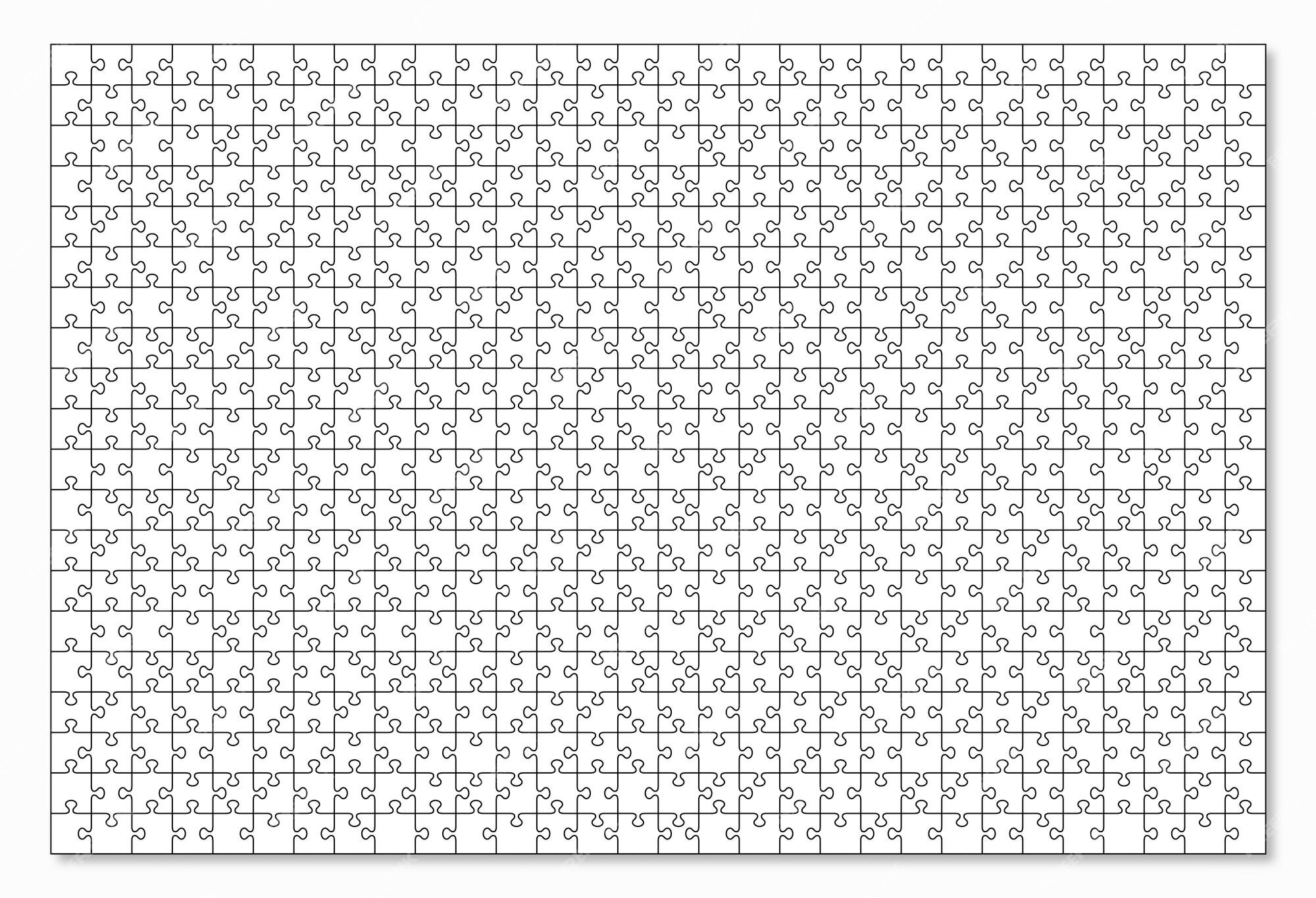 Quebra-cabeça de corte de grade 7x5 jogo de raciocínio com 35 peças  separadas modelo de contorno de quebra-cabeça layout de mosaico simples