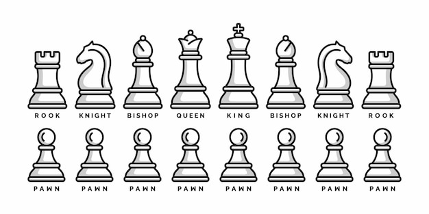 Chess coloring pages  Peças de xadrez, Páginas para colorir