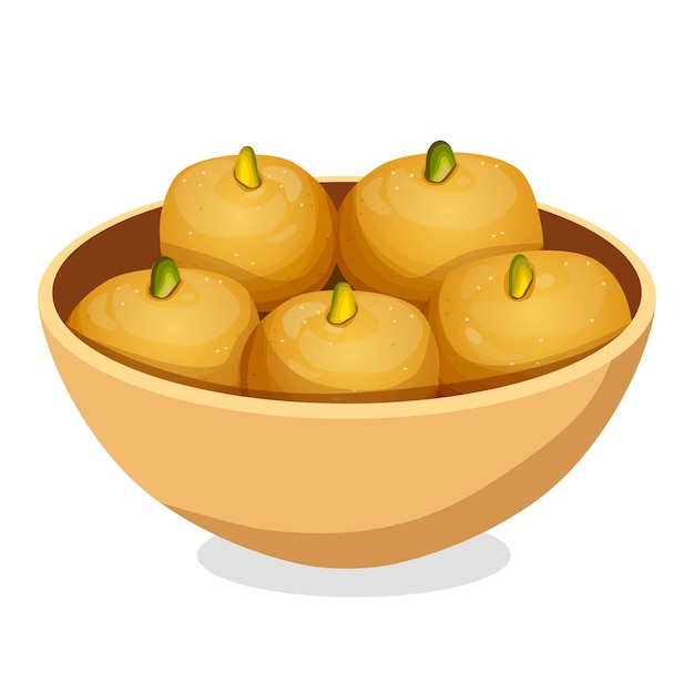 Peda Indian Sweets ou Mithai Food Vector illustratio