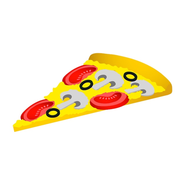 Pedaço de pizza de cogumelo