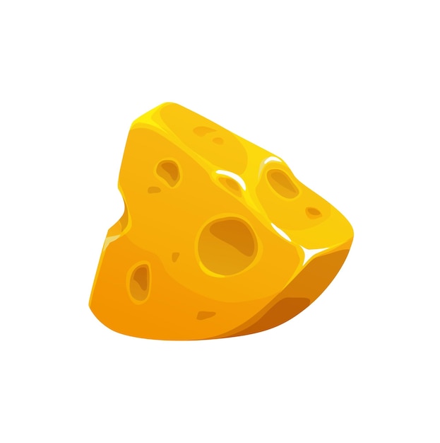 Pedaço de queijo holandês e suíço maasdam dos desenhos animados
