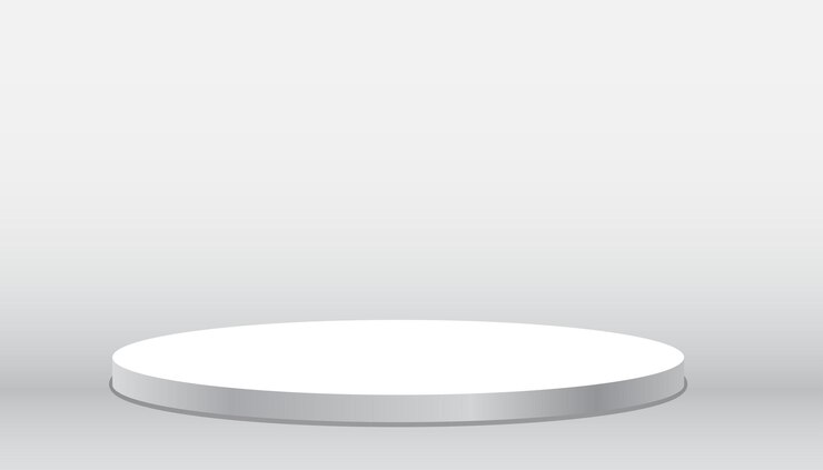 Vetor pedestal redondo branco vencedor palco palco para publicidade excepcional de produtos de luxo