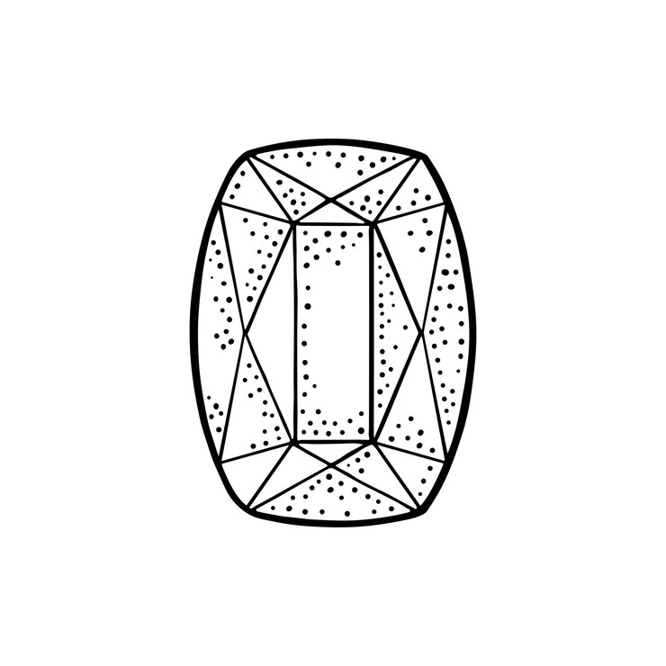 Vetor pedra preciosa rubi ilustração de gravura de vetor preto vintage para web de rótulo de cartaz isolado no fundo branco elemento de design desenhado à mão
