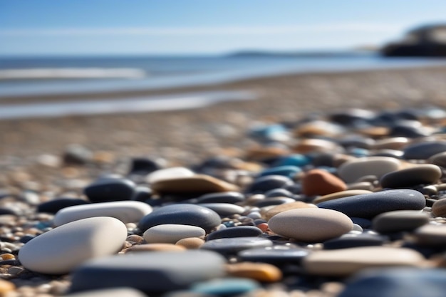 Vetor pedras na praia