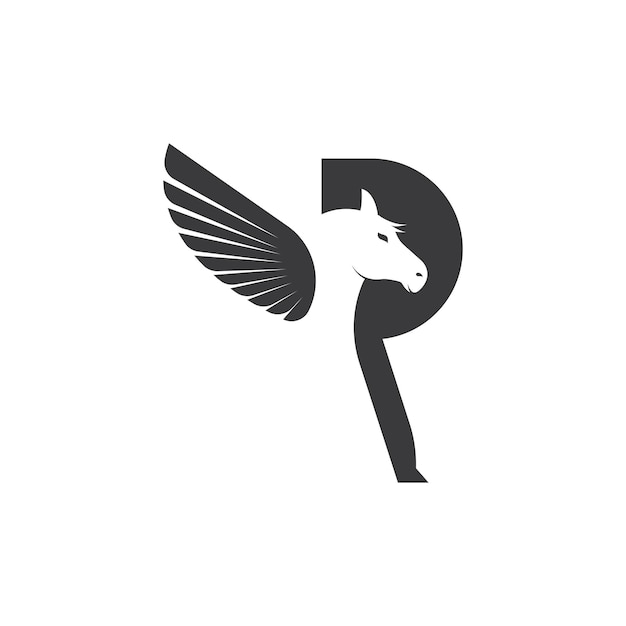 Pegasus Vector Logo Template ilustração vetorial