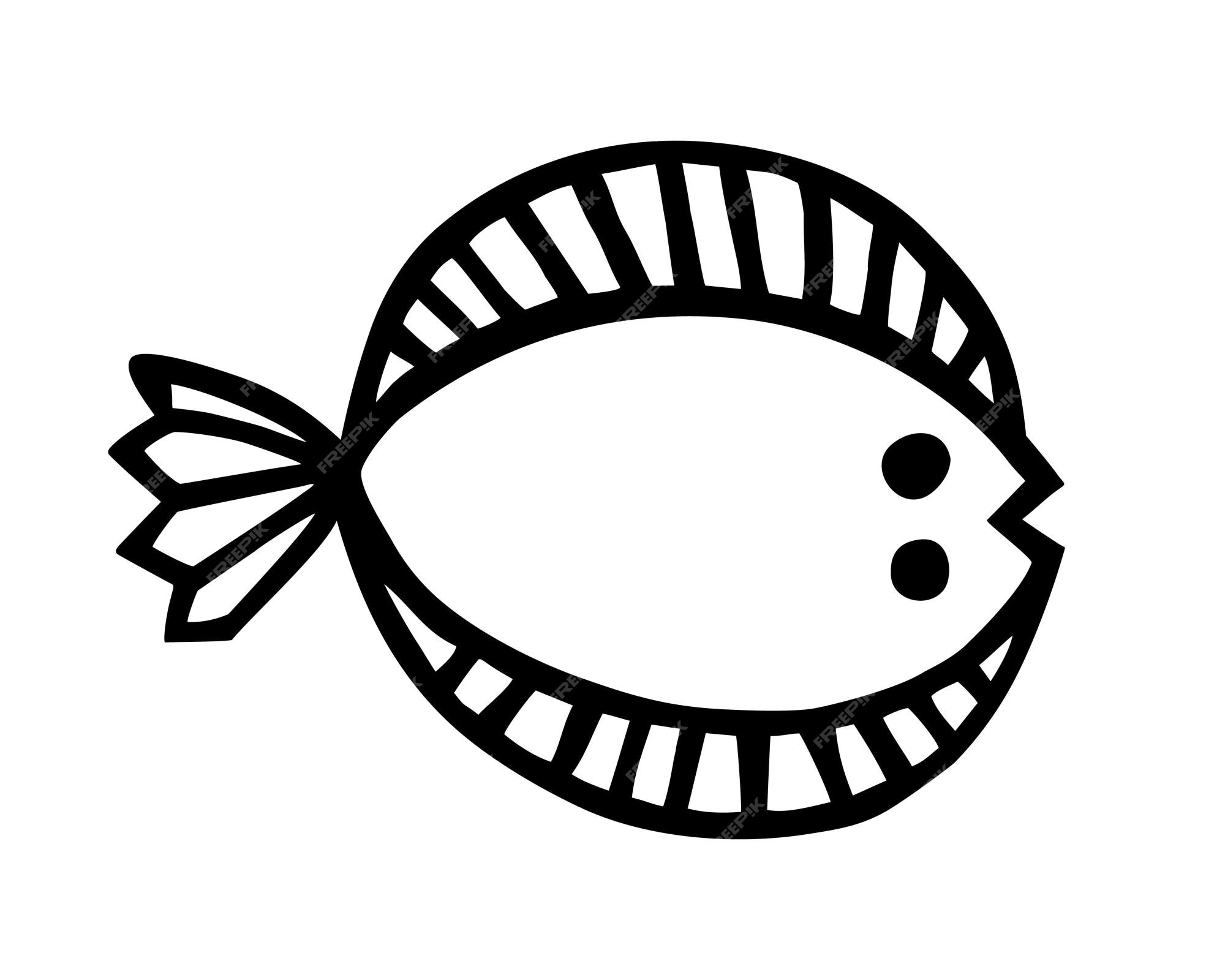 Peixe Bonito Dos Desenhos Animados. Mão Desenhando Imagens De Coloração De  Contorno. Itens Isolados. Adequado Para Colorir E Imprimir Crianças.  Royalty Free SVG, Cliparts, Vetores, e Ilustrações Stock. Image 164222247