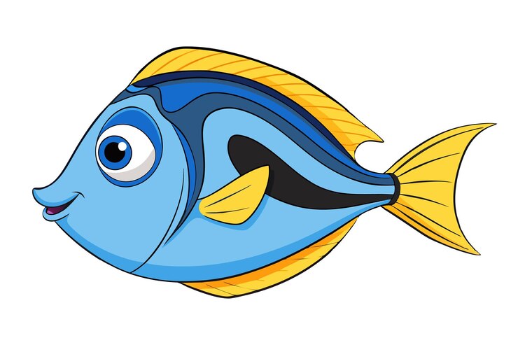 Vetor peixe de desenho animado bonito