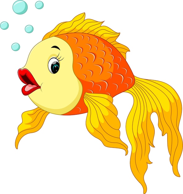 Peixe dourado com bolhas