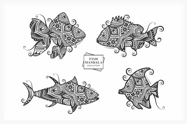 PEIXE Mandala Estilo Boho