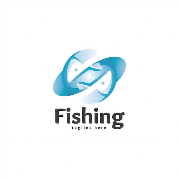 Vetor peixe moderno abstrato logotipo ícone