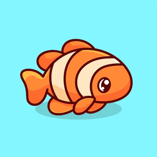 Peixes desenhos animados mascote vector design plano bonito sorriso expressão animais oceânicos peixes oceânicos submarino subaquático