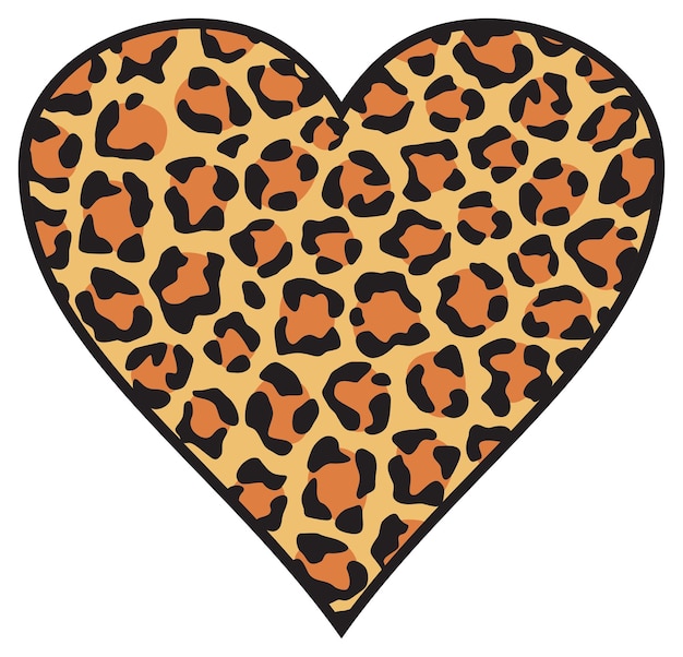 Pele de coração de leopardo