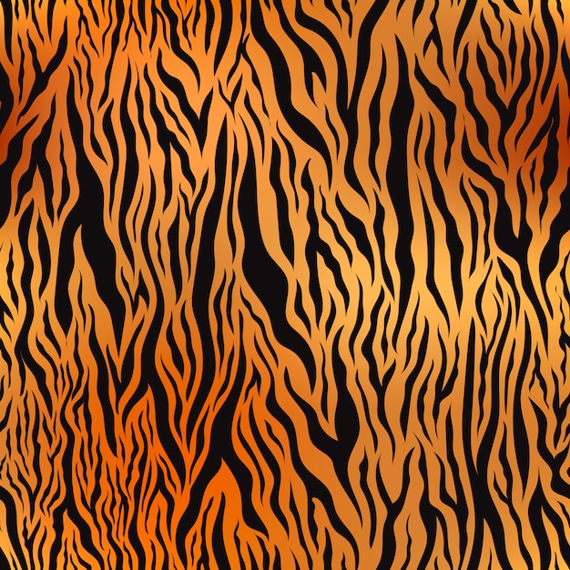 Vetor pele de tigre de cor brilhante