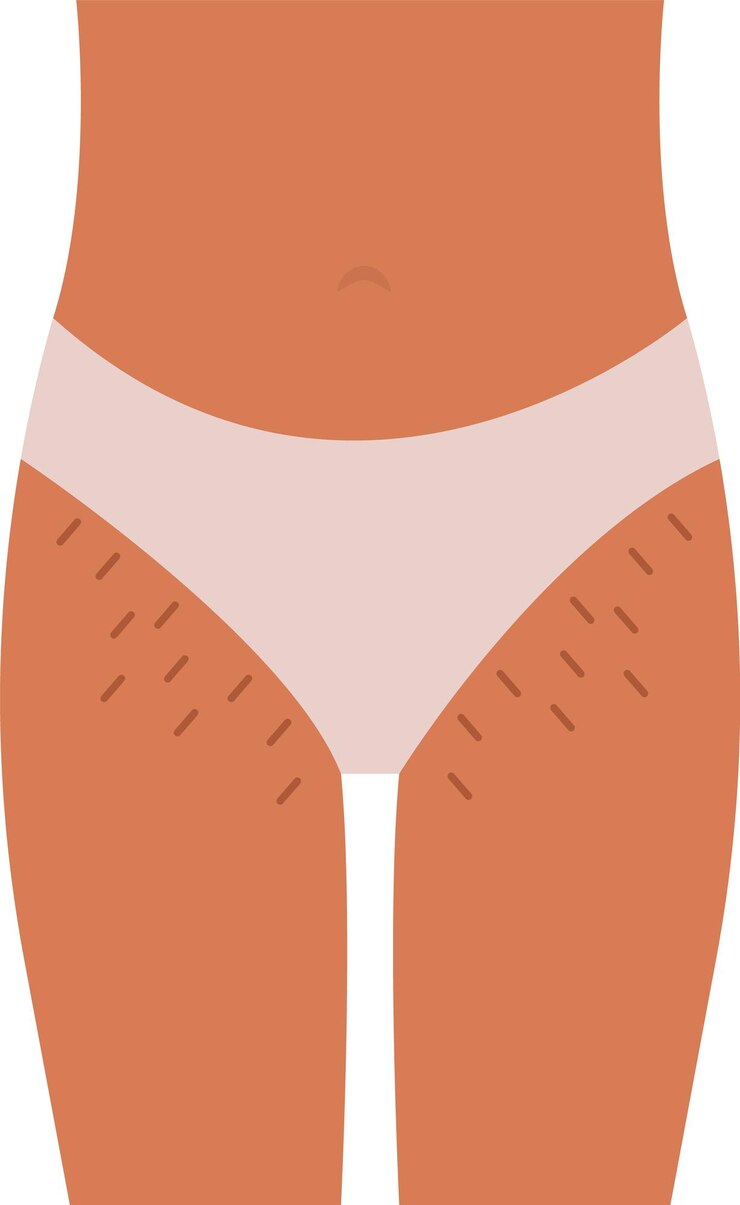Vetor pelo corpo da mulher positivo