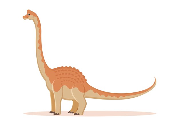 Desenho Animado. Dinossauro Rosa. Mascote Da Criatura Réptil