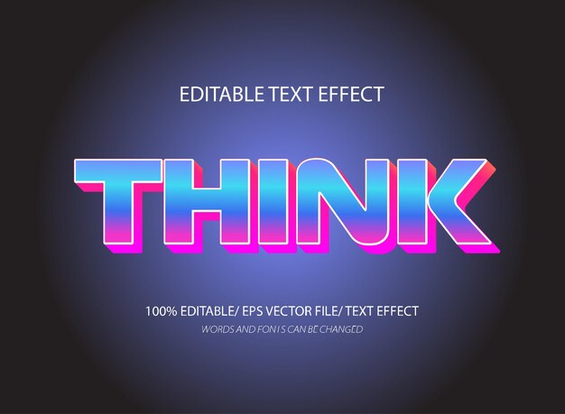 pensar efeito de texto estilo efeito de texto