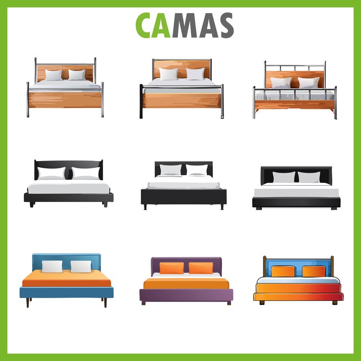 Vetor pequenas ilustrações de camas para o seu trabalho de design diário