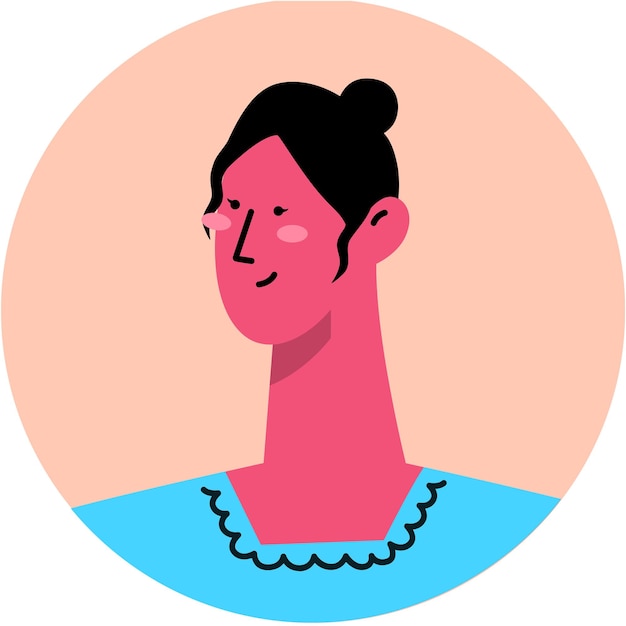 Perfil de Avatar de Mulher Estética Sorridente
