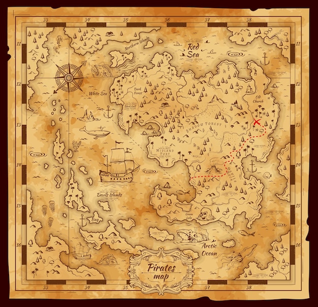 Mapa do Tesouro e Pergaminho by interprete-me on DeviantArt