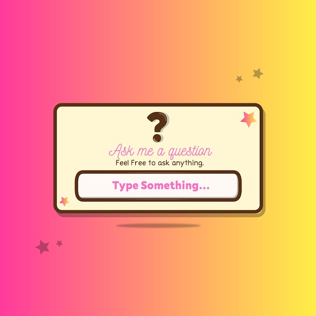 Vetor pergunte-me uma pergunta envolvimento interface mockup vector