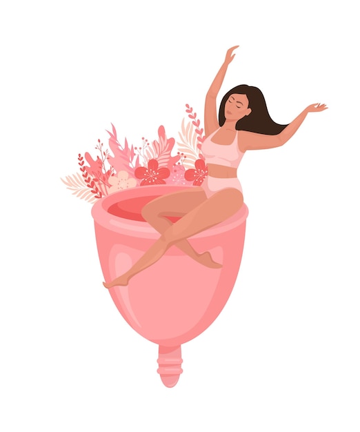 Painel de menstruação rosa ilustração do vetor. Ilustração de isolado -  224284276